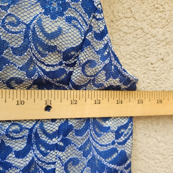 ABS Allen Schwartz Women's Dress Size 4 Blue Floral Lined Classic NWT Made USA - Picture 9 of 10